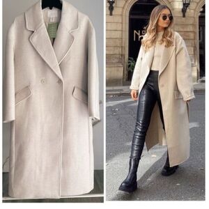 Elegant Cream Long Coat